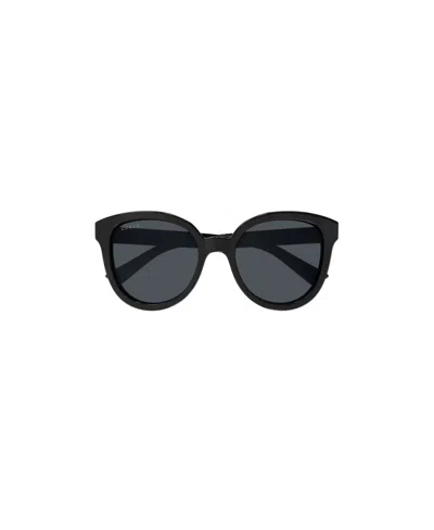 Gucci Logo-plaque Cat-eye Sunglasses In Black