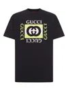 Gucci Men Short Sleeve Cotton Jersey T-shirt In Black
