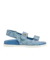Gucci Moritz Monogram Easy Slingback Sandals In Blue