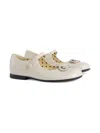Gucci Logo-plaque Embellished Ballerina Shoes In White