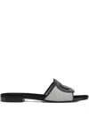 Gucci Slide Sandal With Interlocking G Detail In Black