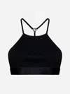 Gucci Interlocking G Ribbed Cropped Top In Black