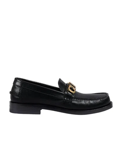 Gucci Logo-plaque Loafers In Black
