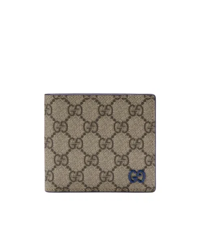 Gucci Gg-canvas Logo-plaque Wallet In Nude