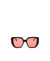 Gucci Logo-plaque Oversize Sunglasses In Pink