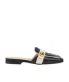 Gucci Logo Plaque Quilted Mules In Black