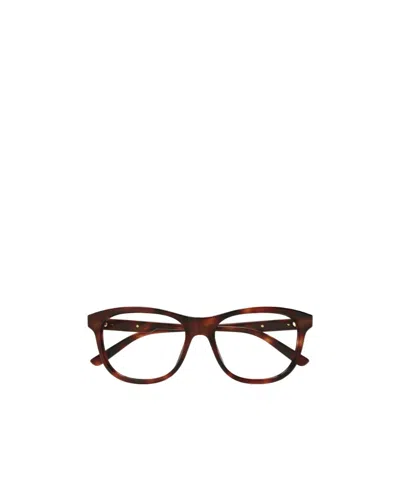 Gucci Logo-plaque Rectangle-frame Glasses In Brown