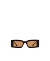 Gucci Brown Rectangular Ladies Sunglasses Gg1425s 002 53 In Black