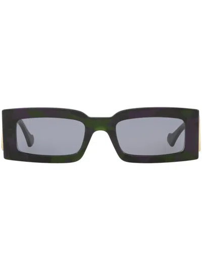 GUCCI LOGO-PLAQUE RECTANGLE-FRAME SUNGLASSES