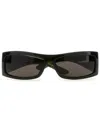 GUCCI LOGO-PLAQUE RECTANGLE-FRAME SUNGLASSES