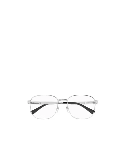 Gucci Logo-plaque Square-frame Glasses In White