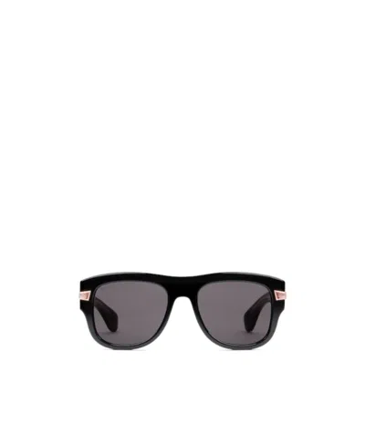 Gucci Logo-plaque Square-frame Sunglasses In Gray