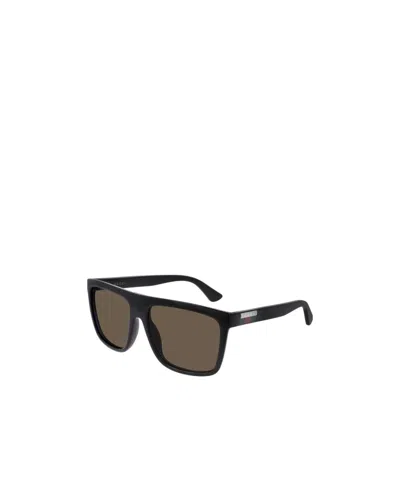 Gucci Logo-plaque Square-frame Sunglasses In Green