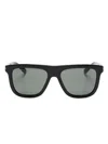 Gucci Black D-frame Sunglasses In 黑色