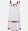 Gucci Logo Pleated Minidress In White