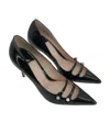 Gucci Logo Pointed High Heels In Black