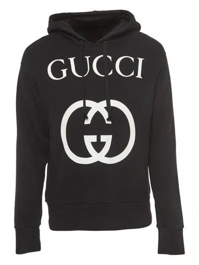 Pre-owned Gucci Logo-print Cotton Hoodie