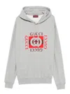 Gucci Logo-print Cotton Hoodie In Gray