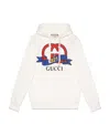 Gucci Logo-print Cotton Hoodie In White