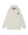 Gucci Logo-print Cotton Hoodie In White
