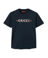 Gucci Logo-print Cotton T-shirt In Black