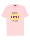 Gucci Logo-printed Short-sleeved T-shirt In Pink