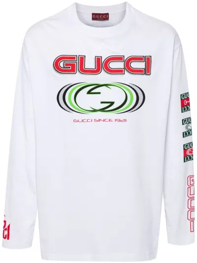 Gucci Logo Heavy Cotton Jersey T-shirt In White
