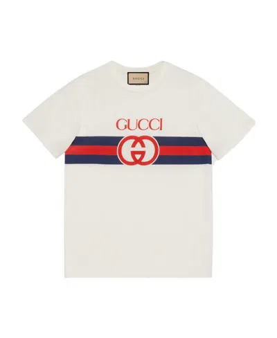 Gucci Logo-print Cotton T-shirt In White