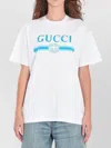 Gucci Womens Brand-print Relaxed-fit Cotton-jersey T-shirt White Mc In White