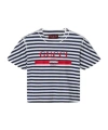 Gucci Printed Striped Cotton Jersey T-shirt In Multicolor