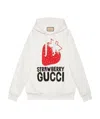 Gucci Logo-print Drawstring Hoodie In White
