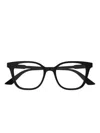 Gucci Logo-print Glasses In 黑色