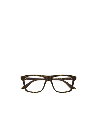 Gucci Eyewear Rectangle Frame Glasses In Black