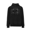 Gucci Men Black Sweatshirt With Hood With Drawstring And Front Logo In Cotton Man In Black