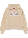 Gucci Hoodie Mit Logo-print In Brown