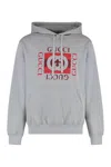 Gucci Hoodie With Dropped Shoulder And Kangaroo Pocket In Gray