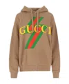 Gucci Logo-print Hoodie In Green