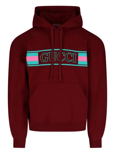 GUCCI LOGO-PRINT HOODIE