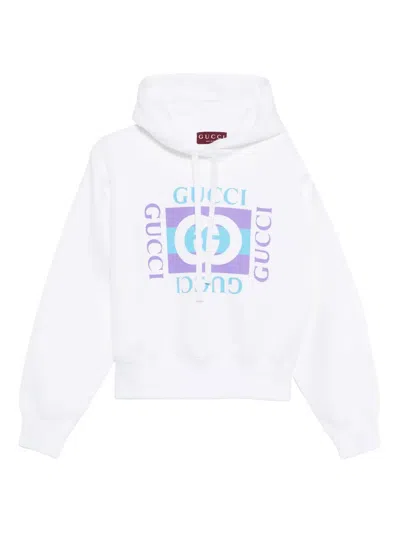 Gucci Knitwear Hoodie Drawstring Hood In White