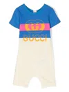Gucci Logo-print Jersey Shortie In Blue