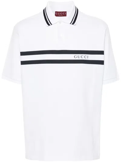 GUCCI LOGO-PRINT POLO SHIRT
