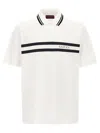 Gucci Men Logo Print Polo Shirt In White