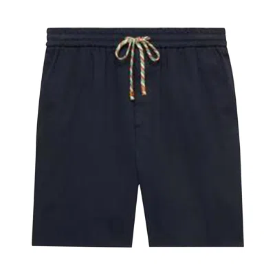 Pre-owned Gucci Logo Print Shorts 'blue' | Men's Size 46