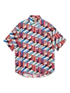 Gucci Logo Pixel-print Shirt In Multi