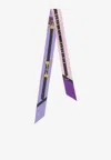 Gucci Logo Print Silk Twill Scarf In Animal Print