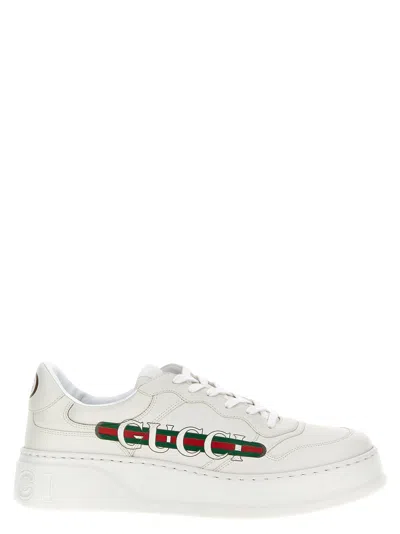 Gucci Logo Print Sneakers White