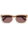 Gucci Logo-print Sunglasses In Orange