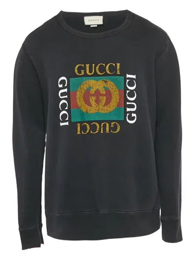 Pre-owned Gucci Logo-print Sweatshirt
