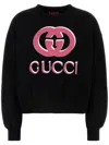 Gucci Women's Logo Detail Cotton Sweatshirt In Black