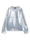 Gucci Logo-print Sweatshirt In Silver